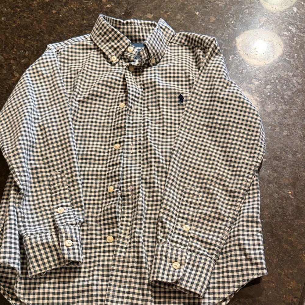Polo Ralph Lauren Black and White Checkered Shirt
